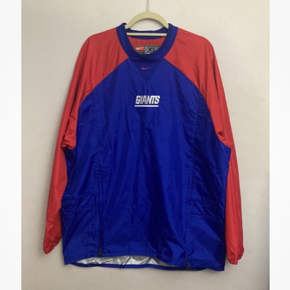 10-4 Vintage Nike Team New York Giants Pullover Windbreaker swoosh Mens XL